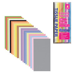 Цветная бумага ТИШЬЮ 17 г/<wbr/>м<sup>2</sup>, 50&times;66 см, 100 листов, 20 цветов, пастель ассорти, ЗОЛОТАЯ СКАЗКА, 116495