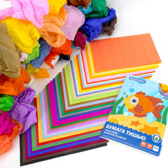 Цветная бумага ТИШЬЮ 17 г/<wbr/>м<sup>2</sup>, А4 (210&times;297 мм), 80 листов, 40 цветов в папке, BRAUBERG, 116499