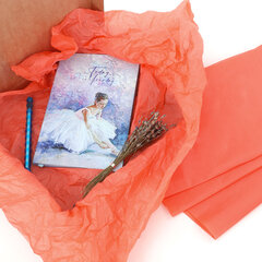 Цветная бумага ТИШЬЮ 17 г/<wbr/>м<sup>2</sup>, 50 см х 60 м, в рулоне со втулкой, коралловая, ЗОЛОТАЯ СКАЗКА, 116503