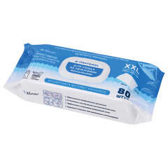 Салфетки влажные для ухода за лежачими больными и интимной гигиены КОМПЛЕКТ (6 пачек х 80 шт), 22&times;25 см, Д-пантенол, МЕЛОДИЯ, 116528