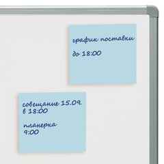 Блок самоклеящийся (стикеры) STAFF STANDARD, ПАСТЕЛЬНЫЙ 76&times;76 мм, голубой, 100 листов, 116574