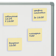 Блок самоклеящийся (стикеры) STAFF STANDARD, ПАСТЕЛЬНЫЙ 51&times;51 мм, желтый, 100 листов, 116577