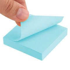 Блок самоклеящийся (стикеры) STAFF STANDARD, ПАСТЕЛЬНЫЙ 51&times;51 мм, голубой, 100 листов, 116578