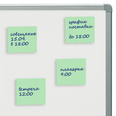 Блок самоклеящийся (стикеры) STAFF STANDARD, ПАСТЕЛЬНЫЙ 51&times;51 мм, зеленый, 100 листов, 116579