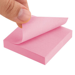 Блок самоклеящийся (стикеры) STAFF STANDARD, ПАСТЕЛЬНЫЙ 51&times;51 мм, розовый, 100 листов, 116580