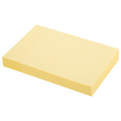 Блок самоклеящийся (стикеры) STAFF STANDARD, ПАСТЕЛЬНЫЙ 76&times;51 мм, желтый, 100 листов, 116581