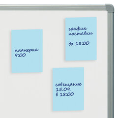 Блок самоклеящийся (стикеры) STAFF STANDARD, ПАСТЕЛЬНЫЙ 76&times;51 мм, голубой, 100 листов, 116582