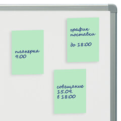 Блок самоклеящийся (стикеры) STAFF STANDARD, ПАСТЕЛЬНЫЙ 76&times;51 мм, зеленый, 100 листов, 116583