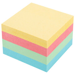 Блок самоклеящийся (стикеры) STAFF STANDARD, ПАСТЕЛЬНЫЙ 51&times;51 мм, 4 цвета, 400 листов, 116585