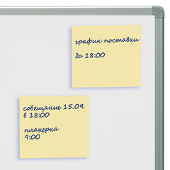 Блок самоклеящийся (стикеры) STAFF STANDARD, ПАСТЕЛЬНЫЙ 76&times;76 мм, желтый, 400 листов, 116586