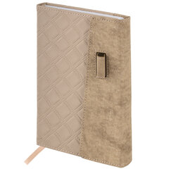 Ежедневник недатированный А5 145&times;215 мм, BRAUBERG &laquo;Stitch&raquo;, под кожу, магнит, 160 л., бежевый, 116590