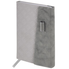 Ежедневник недатированный А5 145&times;215 мм, BRAUBERG &laquo;Stitch&raquo;, под кожу, магнит, 160 л., серый, 116591