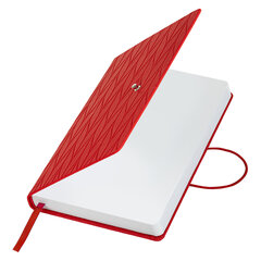 Ежедневник недатированный А5 138&times;213 мм, BRAUBERG &laquo;Braided&raquo;, под кожу, гвоздик 160 л., красный, 116597
