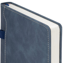 Ежедневник недатированный А5 138&times;213 мм, BRAUBERG &laquo;Slot&raquo;, под кожу, держатель для ручки, 160 листов, синий, 116607