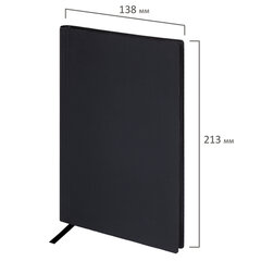 Блокнот А5 138&times;213 мм, BRAUBERG &laquo;Personal&raquo;, под кожу, 80 листов, клетка, черный, 116608