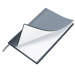 Блокнот А5 138&times;213 мм, BRAUBERG &laquo;Personal&raquo;, под кожу, 80 листов, клетка, серый, 116612