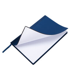 Блокнот А5 138&times;213 мм, BRAUBERG &laquo;Personal&raquo;, под кожу, 80 листов, клетка, синий, 116613