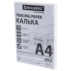 Калька А4 ВЫСОКОЙ ПРОЗРАЧНОСТИ, ПЛОТНАЯ, для печати и творчества, 70 г/<wbr/>м<sup>2</sup>, 100 листов, BRAUBERG, 116642
