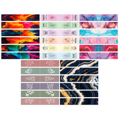 Закладки для книг МАГНИТНЫЕ, &laquo;АССОРТИ 5 ДИЗАЙНОВ ABSTRACTION&raquo;, 6 штук, 60&times;20 мм, FUNSTER (ФАНСТЕР), 116653