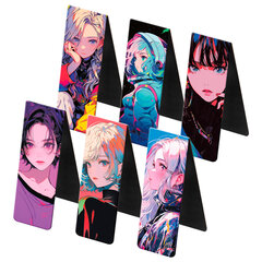 Закладки для книг МАГНИТНЫЕ, &laquo;АНИМЕ&raquo;, комплект 12 штук, 60&times;20 мм, FUNSTER (ФАНСТЕР), 116655