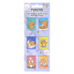 Закладки для книг МАГНИТНЫЕ, &laquo;ЯРКИЙ МИКС&raquo;, комплект 30 штук, 35&times;25 мм, FUNSTER (ФАНСТЕР), 116657