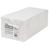 Салфетки бумажные 3-х слойные, 33x33 см, 200 штук в упаковке, 1/4 сложение, LAIMA, белые, 116659