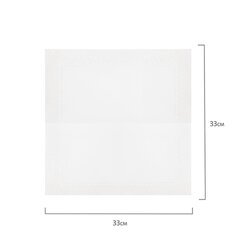 Салфетки бумажные 3-х слойные, 33&times;33 см, 200 штук в упаковке, 1/<wbr/>4 сложение, LAIMA, белые, 116659