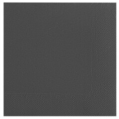 Салфетки бумажные 2-х слойные, 33&times;33 см, 200 штук в упаковке, 1/<wbr/>4 сложение, LAIMA, черные, 116660