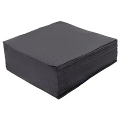 Салфетки бумажные 2-х слойные, 33&times;33 см, 200 штук в упаковке, 1/<wbr/>4 сложение, LAIMA, черные, 116660