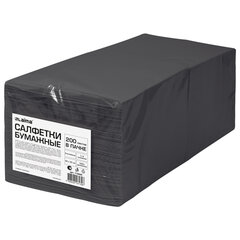 Салфетки бумажные 2-х слойные, 33&times;33 см, 200 штук в упаковке, 1/<wbr/>4 сложение, LAIMA, черные, 116660