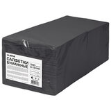 Салфетки бумажные 2-х слойные, 33x33 см, 200 штук в упаковке, 1/4 сложение, LAIMA, черные, 116660