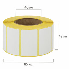 Термоэтикетки ЭКО, 40&times;30 мм, 1000 этикеток в ролике, 116664