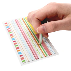Закладки клейкие, выделители текста, BRAUBERG ULTRA PATTERN COLOR, 135х5 мм, 160 штук (8 цветов х 20 листов), 116687