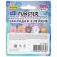 Закладки клейкие Z-сложения FUNSTER (ФАНСТЕР) "Лапки котов", 45х12 мм, 100 шт. (5 цветов х 20 листов), в диспенсере, 116691
