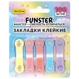 Закладки клейкие Z-сложения FUNSTER (ФАНСТЕР) "Единороги", 45х12 мм, 100 шт. (5 цветов х 20 листов), в диспенсере, 116703