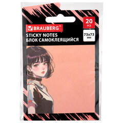 Блок самоклеящийся (стикеры) BRAUBERG ANIME, 73&times;73 мм, 20 листов, 116708