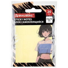 Блок самоклеящийся (стикеры) BRAUBERG ANIME, 73&times;73 мм, 20 листов, 116709