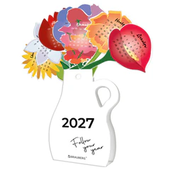 Календарь настольный, подарочный, фигурный, 2027, сувенир DIY, картон, BRAUBERG, &laquo;Букет&raquo;, 116734
