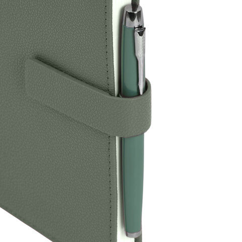 Ежедневник в подарочном наборе 5 в 1, А5, 145x212 мм, BRAUBERG "President", под кожу, 160 листов, зеленый, 116855 - фото 6