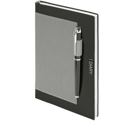 Ежедневник в наборе с ручкой А5, 144&times;210 мм, BRAUBERG &laquo;Style&raquo; под кожу, 160 листов, черный, 116860