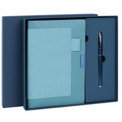 Ежедневник в наборе с ручкой А5, 144&times;210 мм, BRAUBERG &laquo;Style&raquo; под кожу, 160 листов, синий, 116862