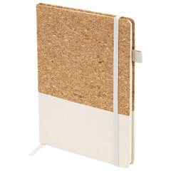 Блокнот в наборе с ручкой А5, 145&times;213 мм, BRAUBERG &laquo;Cork&raquo;, под кожу, ЭКО обложка, 80 листов, бежевый, 116864