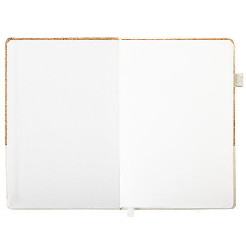 Блокнот в наборе с ручкой А5, 145х213 мм, BRAUBERG "Cork", под кожу, ЭКО обложка, 80 листов, бежевый, 116864 - фото 8