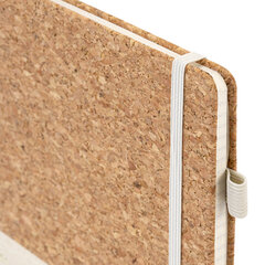 Блокнот в наборе с ручкой А5, 145&times;213 мм, BRAUBERG &laquo;Cork&raquo;, под кожу, ЭКО обложка, 80 листов, бежевый, 116864