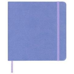 Скетчбук, слоновая кость 140 г/<wbr/>м<sup>2</sup> 200&times;200 мм, 80 л., КОЖЗАМ, резинка, BRAUBERG ART CLASSIC, пастель сиреневый, 116881