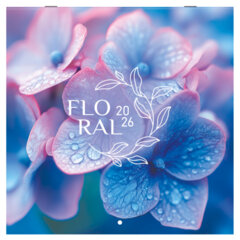 Календарь настенный перекидной 2026 г., BRAUBERG, 12 листов, 28,5&times;28,5 см, &laquo;Floral&raquo;, 116939