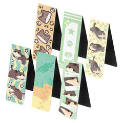 Закладки для книг МАГНИТНЫЕ, &laquo;МИЛЫЕ КОТЫ&raquo;, набор 6 штук, 60&times;20 мм, BRAUBERG, 116985