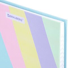 Блокнот А5 134&times;206 мм, 80 л., твёрдый, клетка, BRAUBERG, кросс-серия PASTEL, 117015