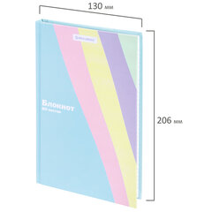 Блокнот А5 134&times;206 мм, 80 л., твёрдый, клетка, BRAUBERG, кросс-серия PASTEL, 117015