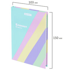 Блокнот МАЛЫЙ ФОРМАТ 110&times;147 мм, А6, 80 л., твёрдый, клетка, BRAUBERG кросс-серия PASTEL, 117017